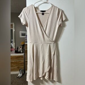 Forever 21 Cream Wrap Dress